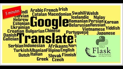 Flask Web | Google Language Translator Api | in 5 minutes