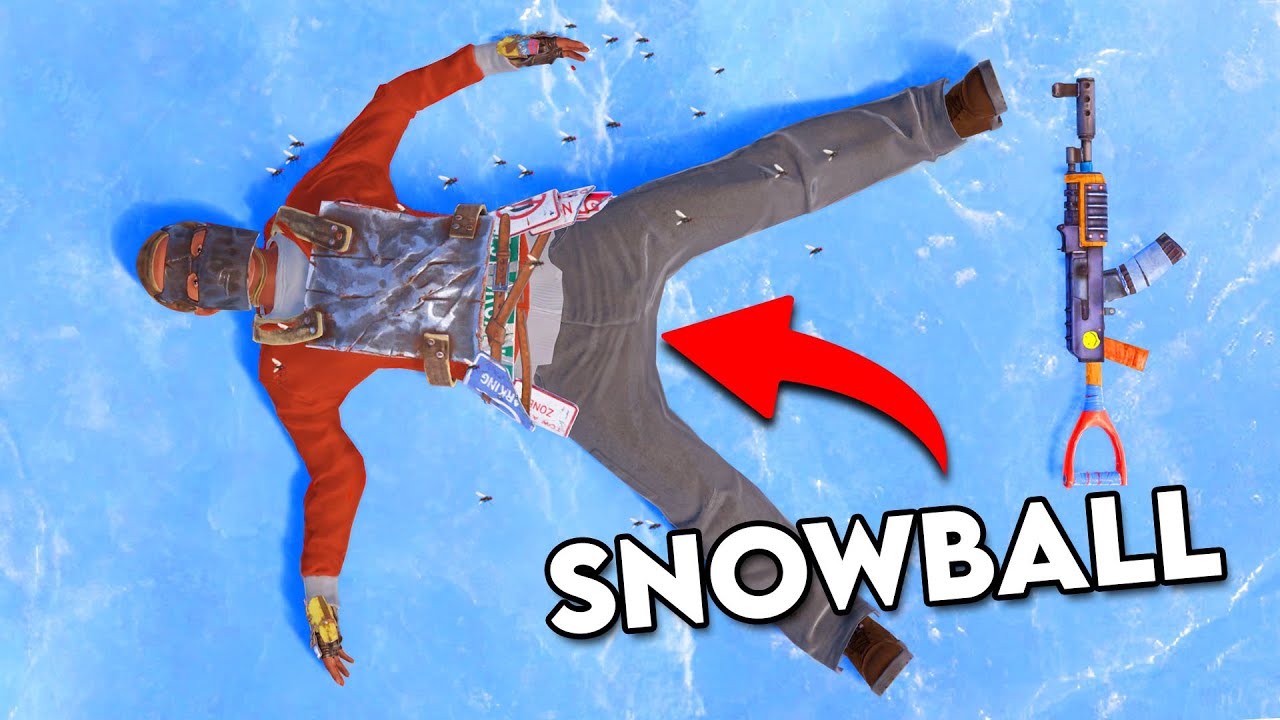 i got him with a snowball...