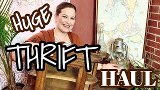 HUGE yard sale HOME DECOR THRIFT HAUL and SEE HOW I STYLED IT