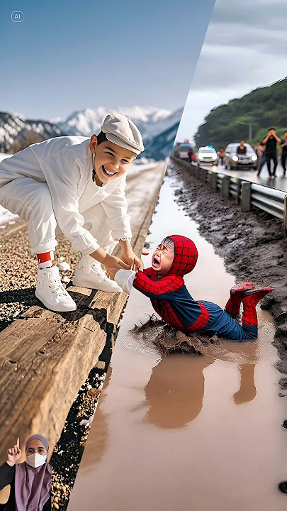 Police help Spider-Man stuck in mud #avengers #sirenheadhulk #spiderman #shorts