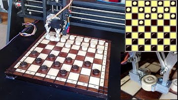 Robot moves checkers using LabView and Atmega32 microcontroller