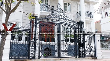 Tổng hợp 100 mẫu cửa cổng sắt mỹ thuật đẹp - cổng sắt nghệ thuật cao cấp tại Hà Nội