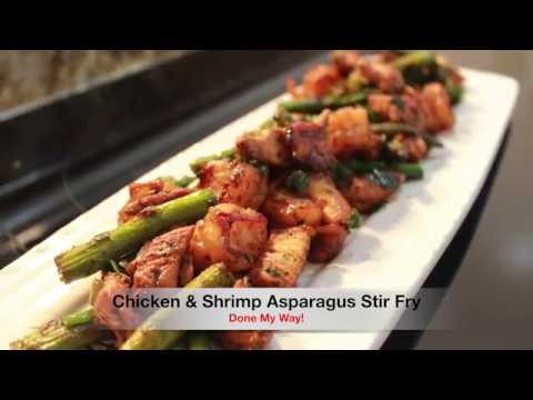 Chicken & Shrimp Asparagus Stir Fry