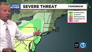 FORECAST : Cloudier with rain chances midweek, followed by warm & muggier weather