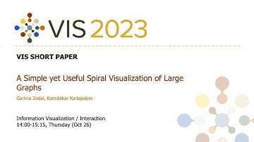 A Simple yet Useful Spiral Visualization of Large Graphs - Fast Forward | VIS 2023