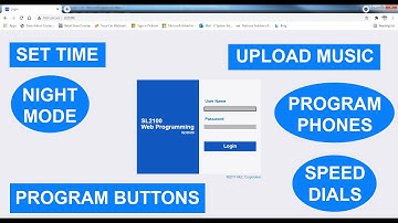NEC SL2100 User Login