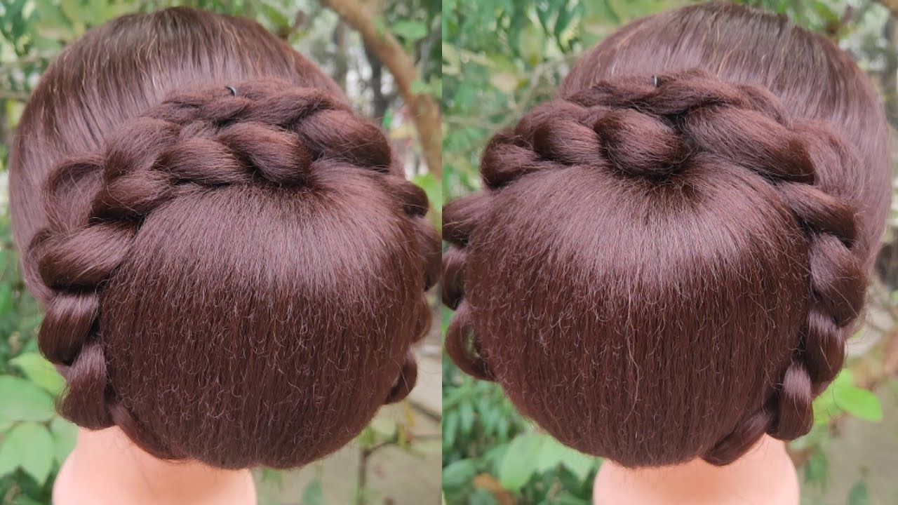 Latest Juda Hairstyle With Gown Bun Hairstyle For Girls Different
