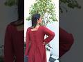 Ruby red flared long unveiling elegance in maroon chiffon frock  chiffon nazmina