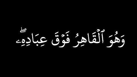 كروما قران شاشة سوداء | بندر بليلة من سورة الأنعام | آية ٦١ إلى آية ٦٢ |
