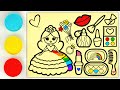 Sand painting bride and groom with wedding accessories  mores for kids  toddlers