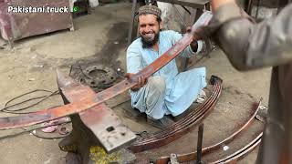 How the front Leaf springs band is sharpened that too without any heavy machinery by Pakistani truck 14,685 views 7 months ago 15 minutes