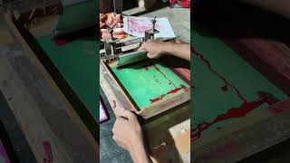 Red ink printing #invitation #printing #screenprinting