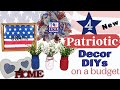 4TH OF JULY DOLLAR TREE AND BUDGET DECOR DIYS | PATRIOTIC DIYS | RED WHITE AND BLUE | INDEPENDENCE