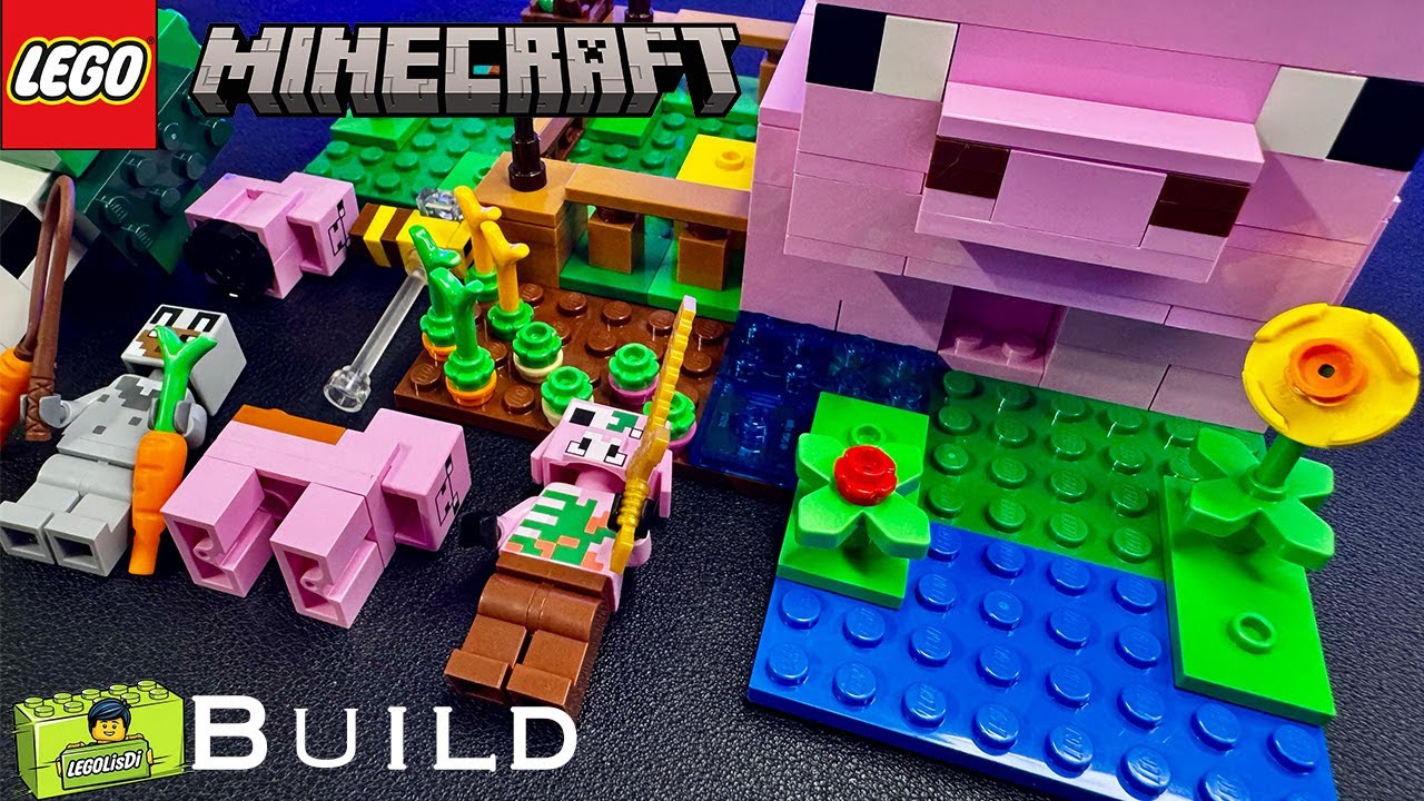 Fast LEGO Minecraft Speed Build 21268 – Baby Pig House (238 pcs) | ASMR