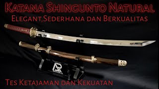 Pedang Katana Shin gunto Natural. Tes ketajaman