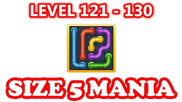 Line Puzzle: Pipe Art - Size 5 Mania Pack Level 121 - 130 - Walkthrough