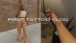 VLOG | GETTING MY FIRST TATTOO *very emotional*