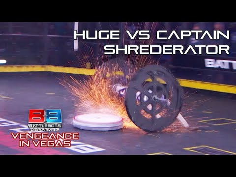 Watch The Captain Take Flight! | Captain Shrederator Vs Huge | Battlebots: Vengeance In Vegas