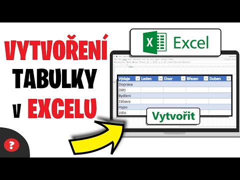 Jak UDĚLAT TABULKU v EXCELU | Návod | Základy Excel Tabulka | Počítač / Excel