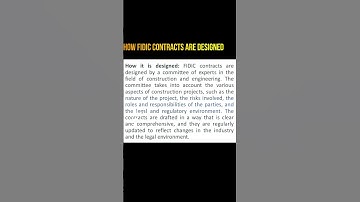 Understanding FIDIC Contracts: Design and Application in Construction