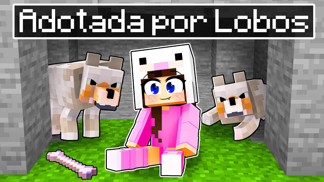 COELHA foi ADOTADA por LOBOS no Minecraft !