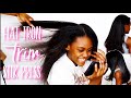 KYNNEDY 1 HEAT PASS CURLY TO STRAIGHT NATURAL HAIR ROUTINE | FLAT IRON, TRIM &amp; SILK PRESS |Shlinda1