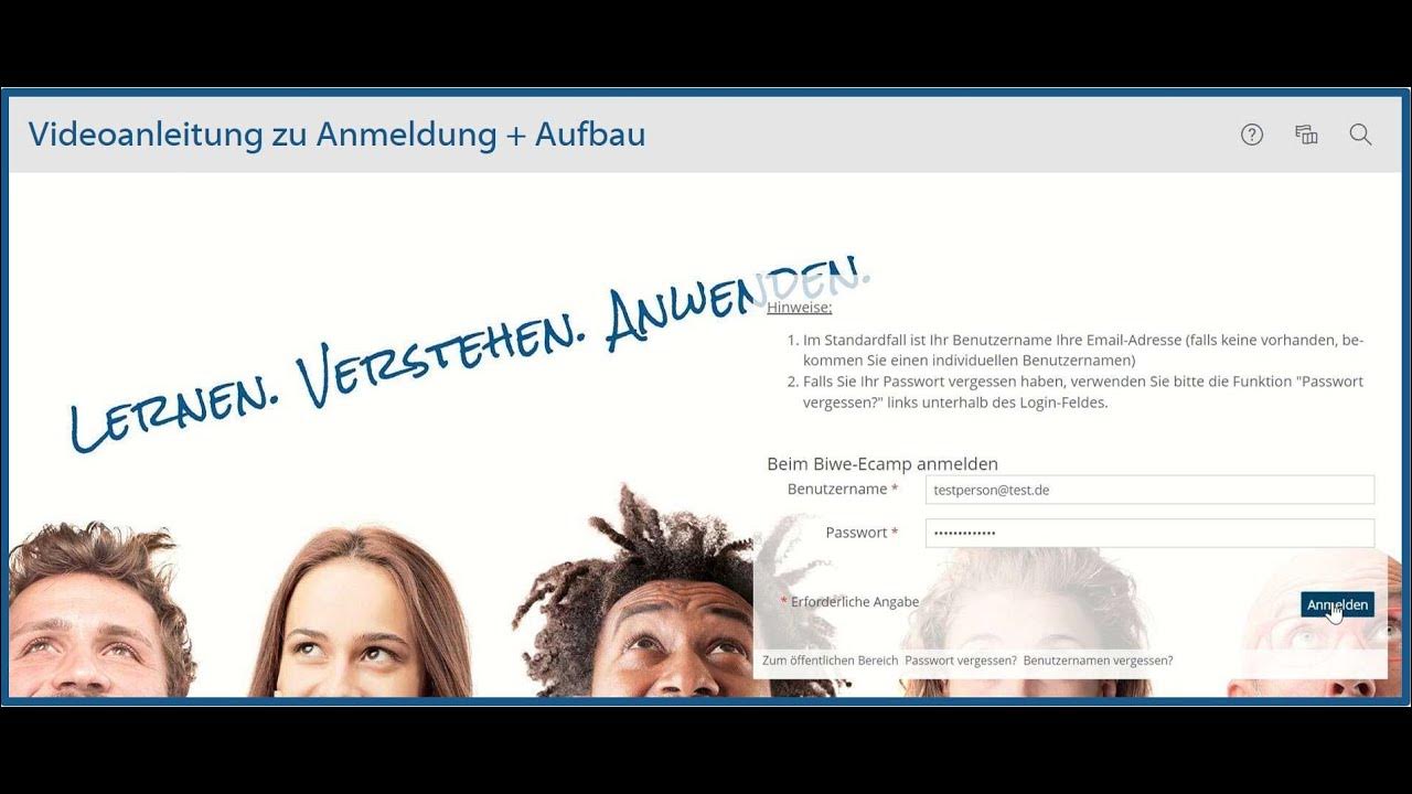 Biweecamp Anmeldung + Überblick YouTube