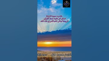 سورة الزلزلة محمود فضل نصف القرآن