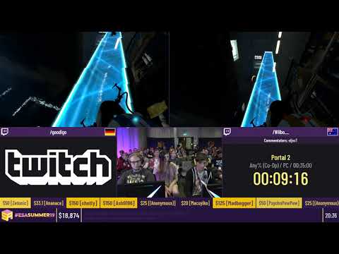 Portal 2 [Any% (Co-Op)] by Goodigo and Wilbo__ - #ESASummer19