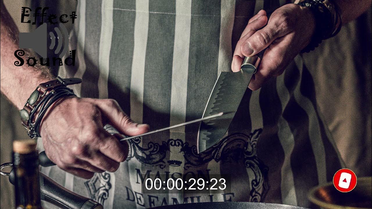 EFEK SUARA MENGASAH PISAU DENGAN PISAU KNIFE SHARPENING WITH KNIVES SOUND EFFECT YouTube