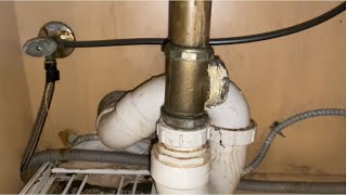 Leak Under Kitchen Sink Repaired with New Garbage Disposal