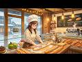Cozy Snowfall, Fresh Bread &amp; A Tiny Kitten 🐾Warm Bread on a Cold Snowy Day 🍞🌨️