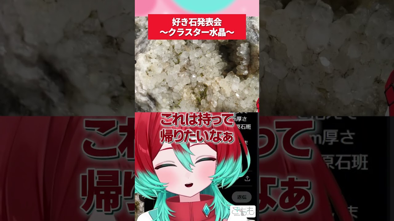 クラスター水晶(親父さんと採取)【宝石研磨職人見習いVtuberごもも】