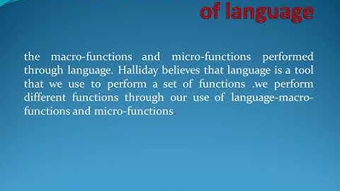 Language functions