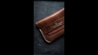 Making a handmade leather flap wallet!