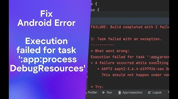 Fix Android Error Execution failed for task 