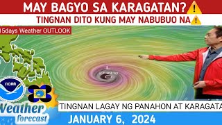 MAY PARATING NA BAGYO⚠️ TINGNAN DITO⚠️WEATHER UPDATE TODAY JANUARY 6,  2024