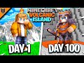 I Survived 100 Days of Minecraft on a VOLCANIC ISLAND & here's what happened...