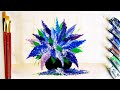 HOW TO PAINT LILAC FLOWERS USING COTTON SWABS:PAINTING FOR BEGINNERS|#lilac #flowers#watercolorpaint