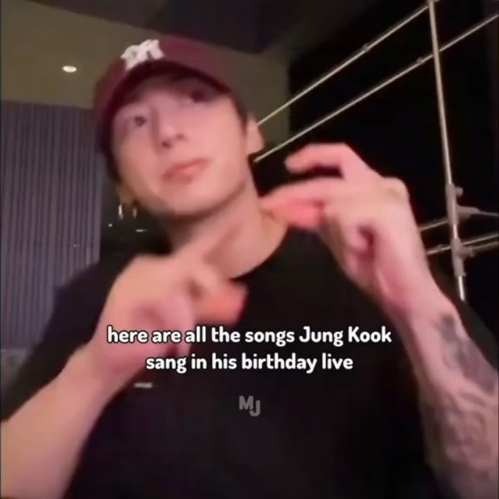 All the songs Jungkook sang in his HBD Live 🎵(31.8.2025) #karaoke  #jungkook #jklive #jk #btsshorts