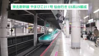 東北新幹線 やまびこ211号 仙台行き E5系U9編成 2024.01.27