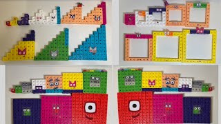 Making Numberblocks Square1-100  with Square with holes club and Step squad club from MathLink Cubes