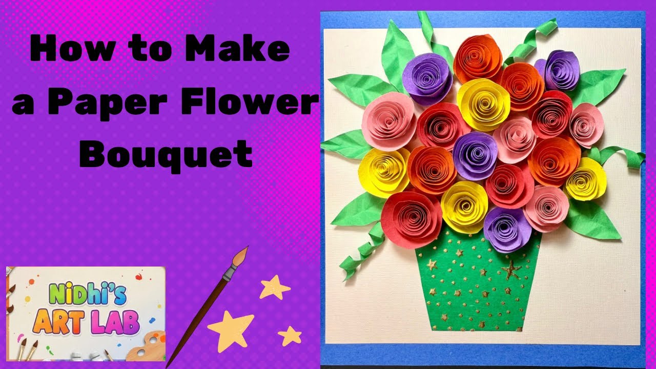 Make a Beautiful 3D Paper Flower Bouquet | Easy Mother’s Day Craft for ...
