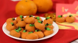 Mandarin Orange Cookies - Chinese New Year with Rowenta Oven- Recipe By ZaTaYaYummy