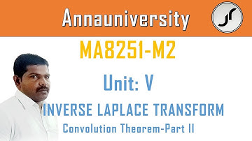 05.03.Convolution Theorem-Part II |  INVERSE LAPLACE TRANSFORM | MA8251 | Just Rise Academy