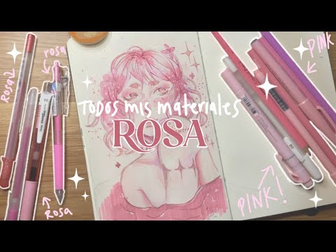 Drawing only with pink color 🌸🌷