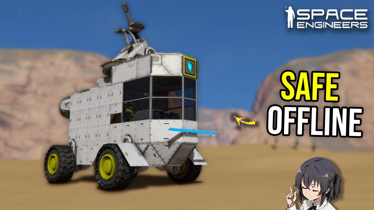 Small Spacecraft Rover Offloading This Trick Keeps Small Rover Safe From Offline Raid, Space Engineers ...
