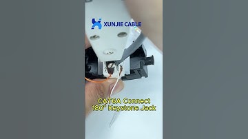 How to connect 180° Keystone jack unshielded tool-free Category 6a module with cat6a network cable?