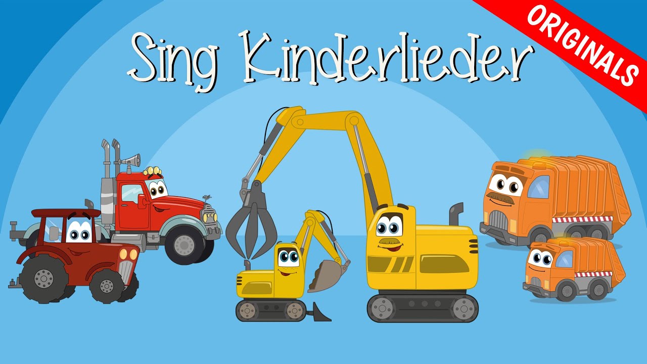 🚜Fahrzeuglieder-Mix 1: Traktor, Bagger, LKW, Müllauto | Emmalu | Sing Kinderlieder