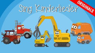 FahrzeugliederMix: Traktor, Bagger, LKW, Müllauto | Emmalu | Sing Kinderlieder